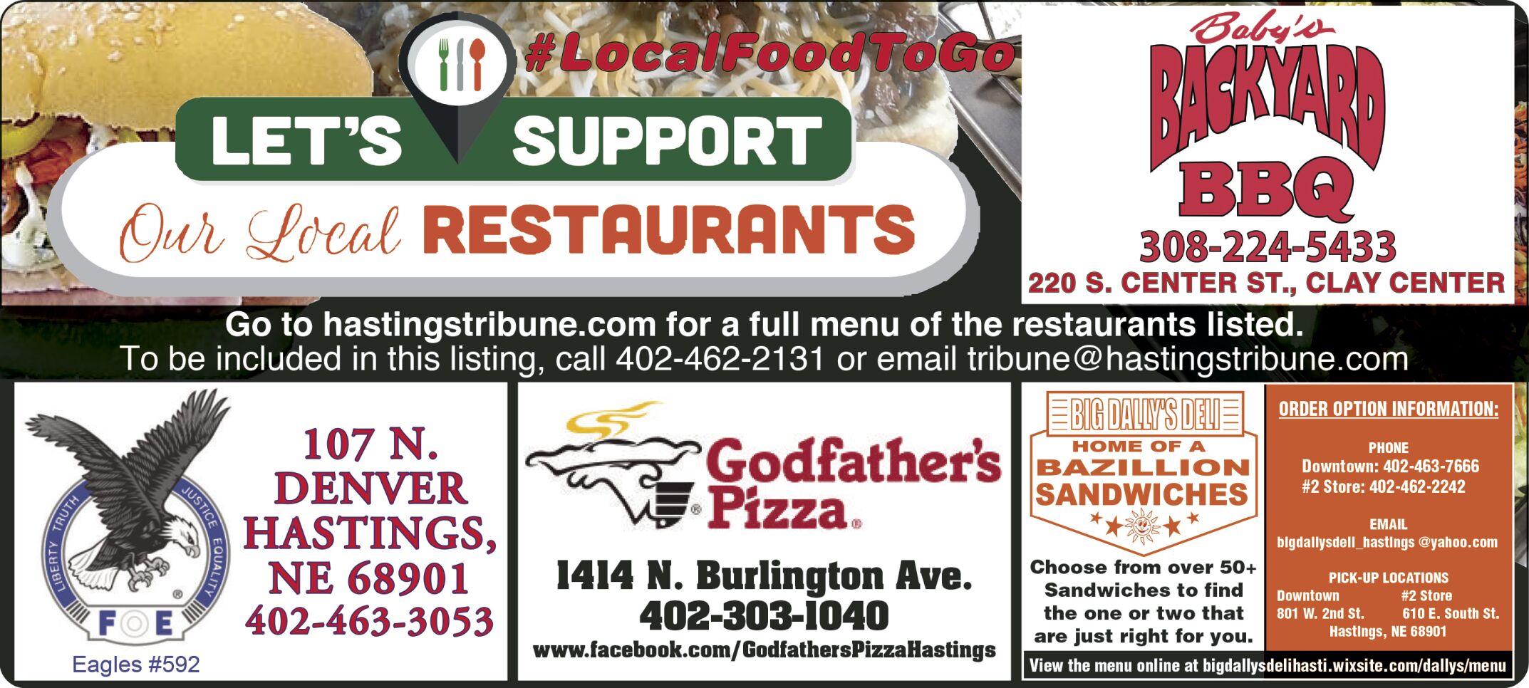 Support Your local restaurants